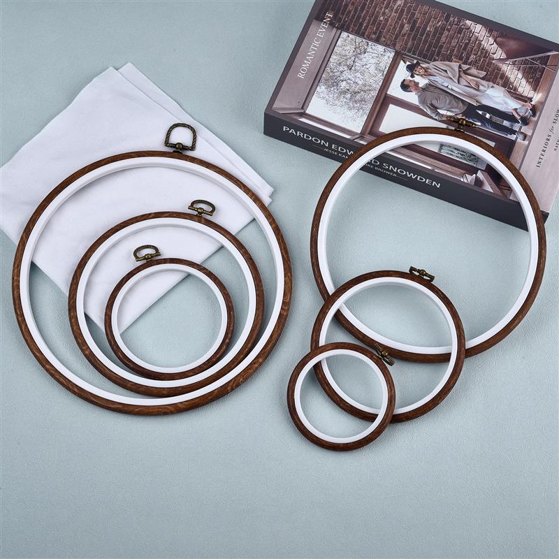 Wood Ring Blank - Ronde Ovale Houten Kleur Borduurringen Frame