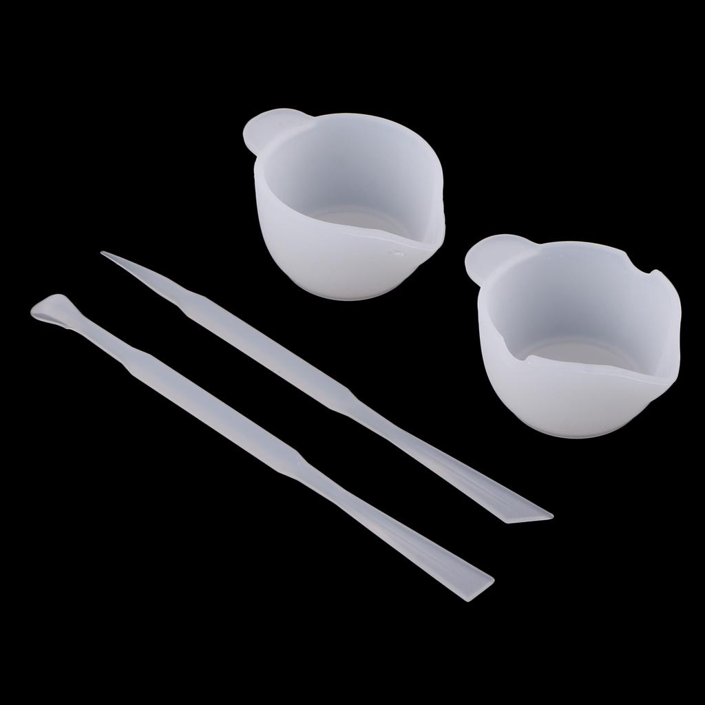 Mixing Cup Silicone - Transparante siliconen mengbekers malset epoxyhars DIY