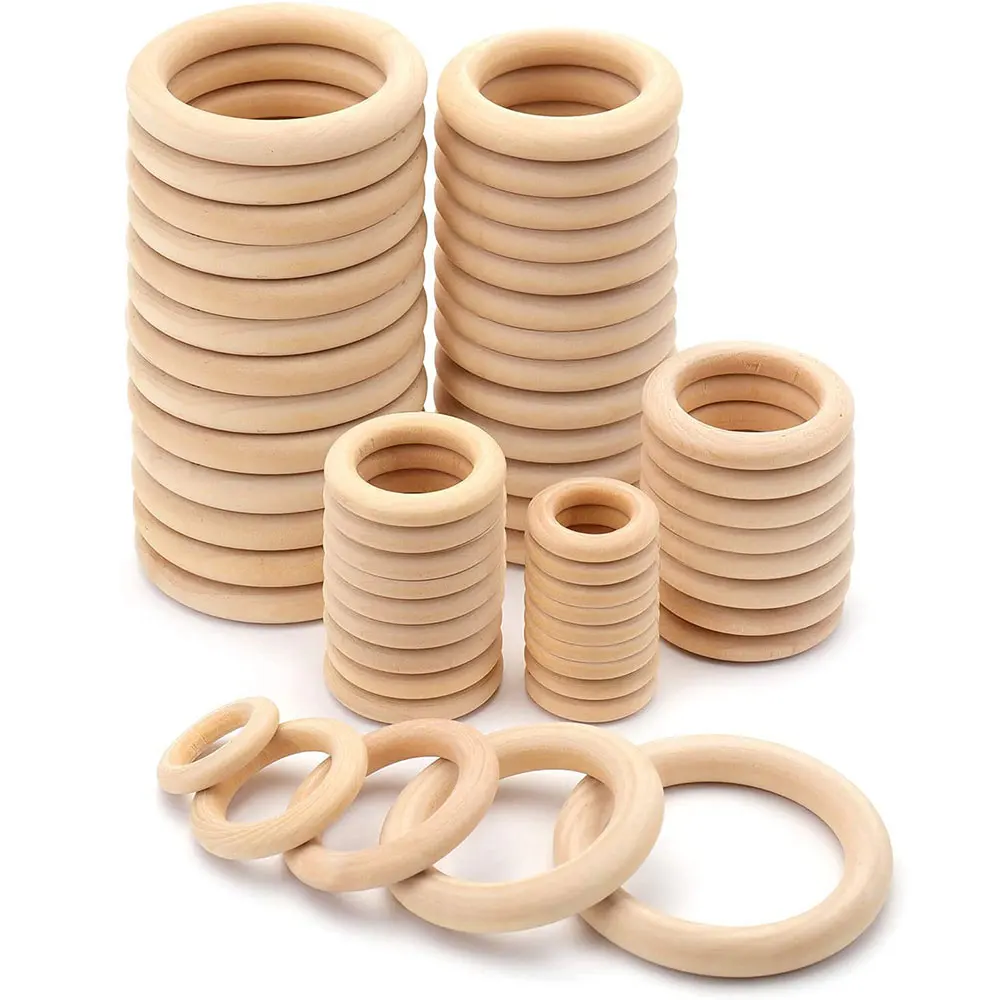 Wood Ring Blank - Onvoltooide massief houten ringen 15-100MM natuurlijke