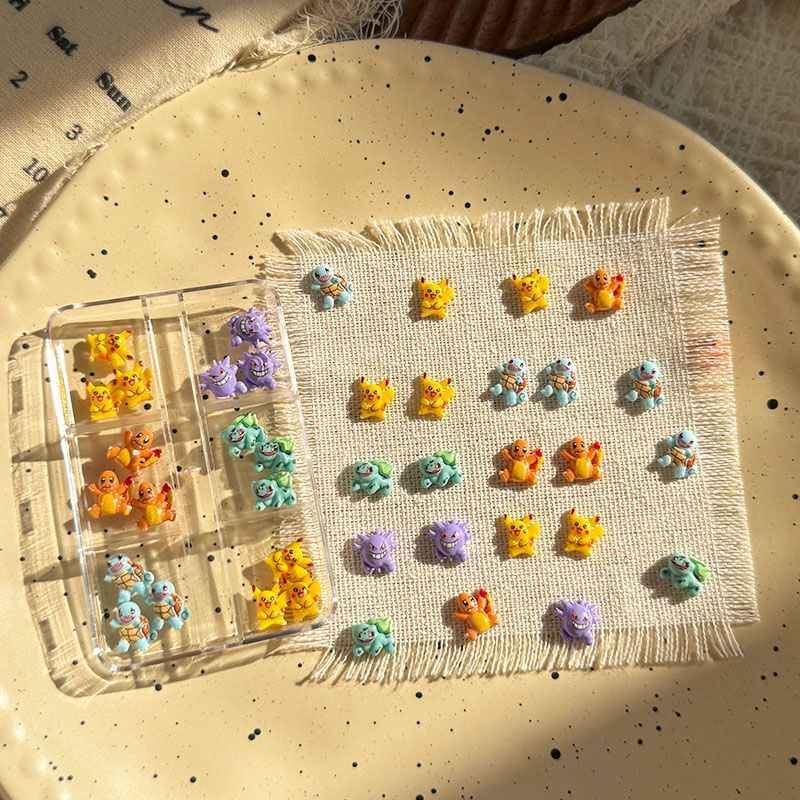 Crafting Resin - Pokemon nagelkunstaccessoires, schattige mini 3D Squirtle
