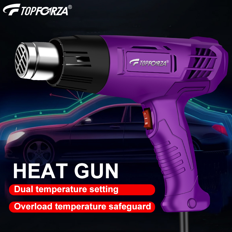 Heat Gun Small - Mini industriële heteluchtpistool, 1200W, dubbele temperatuurregeling,