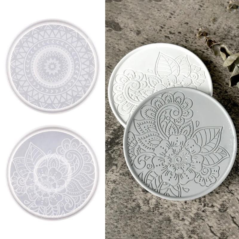 Coaster Mold Round - Handgemaakte creatieve ronde onderzetter siliconen mal