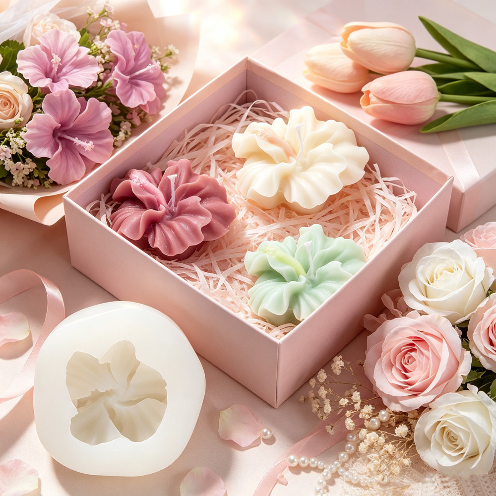 Resin Craft Ideas - 2 stuks Hibiscus Bloem Kaarsvorm, Bloem