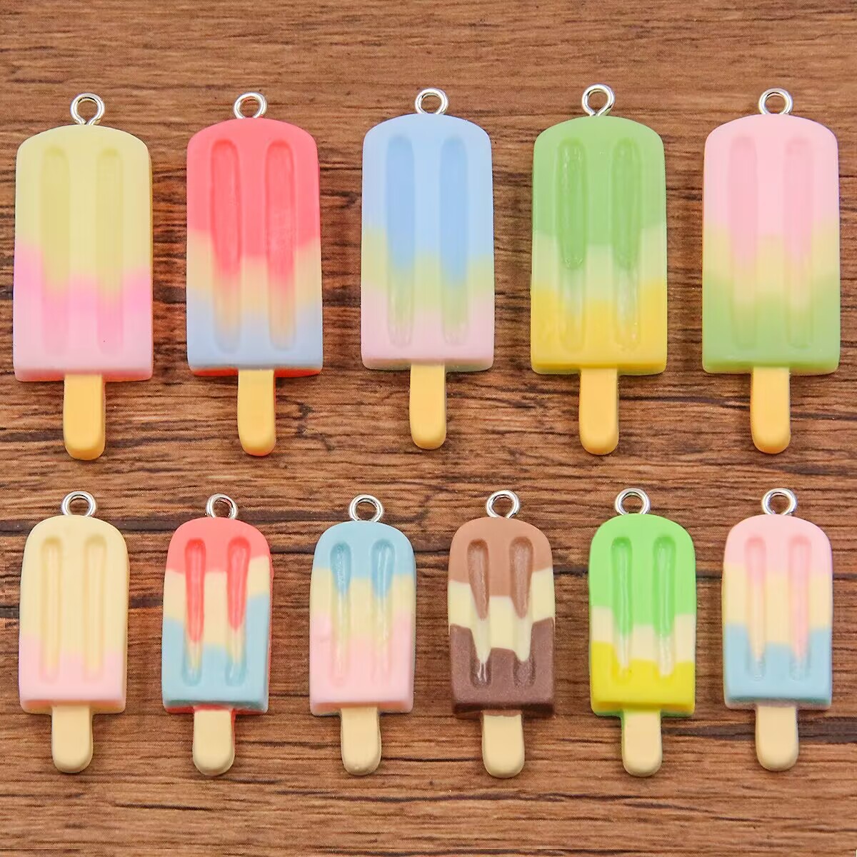 6 stuks gradiënt ijslolly hars - Resin Crafts Diy recensie en prijs