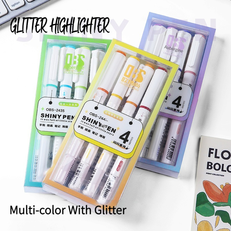 4 stuks kleur glitter markeers - Copic Marker Sketch recensie en prijs
