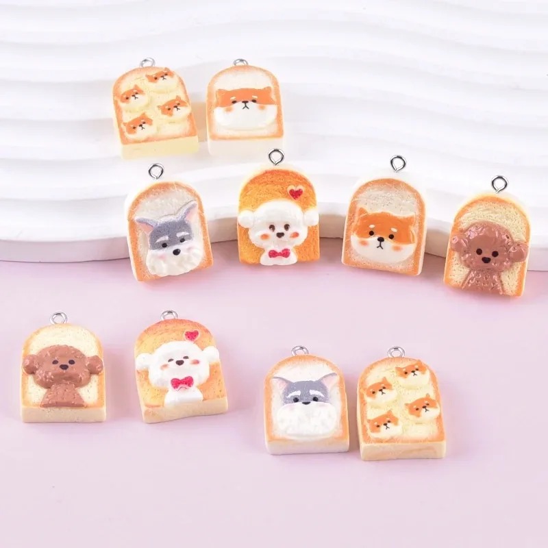 10 stuks schattige toast hond  - Resin Craft Material recensie en prijs