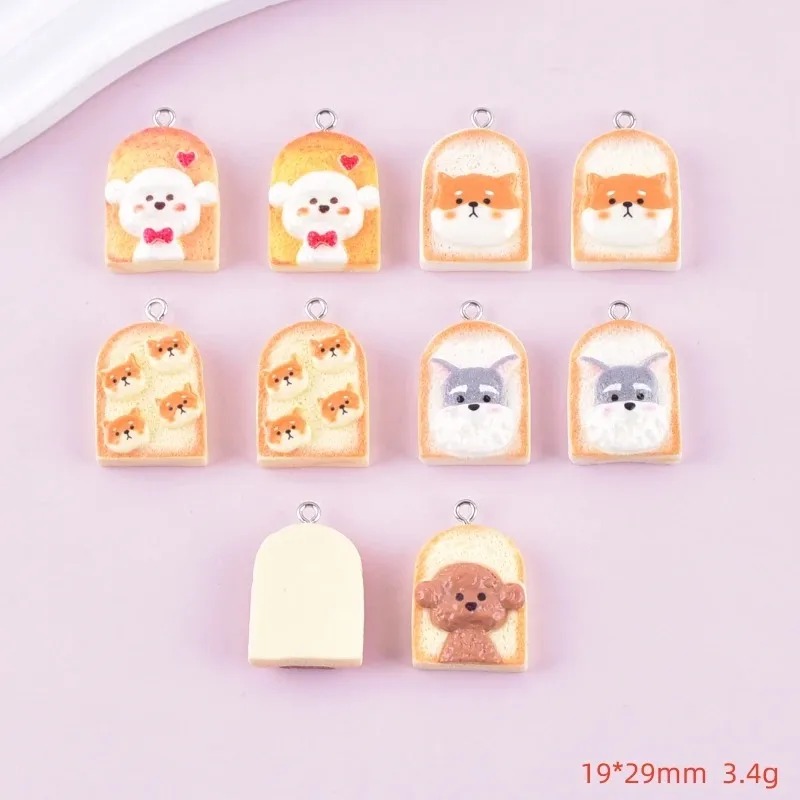 10 stuks schattige toast hond  - Resin Craft Material recensie en prijs