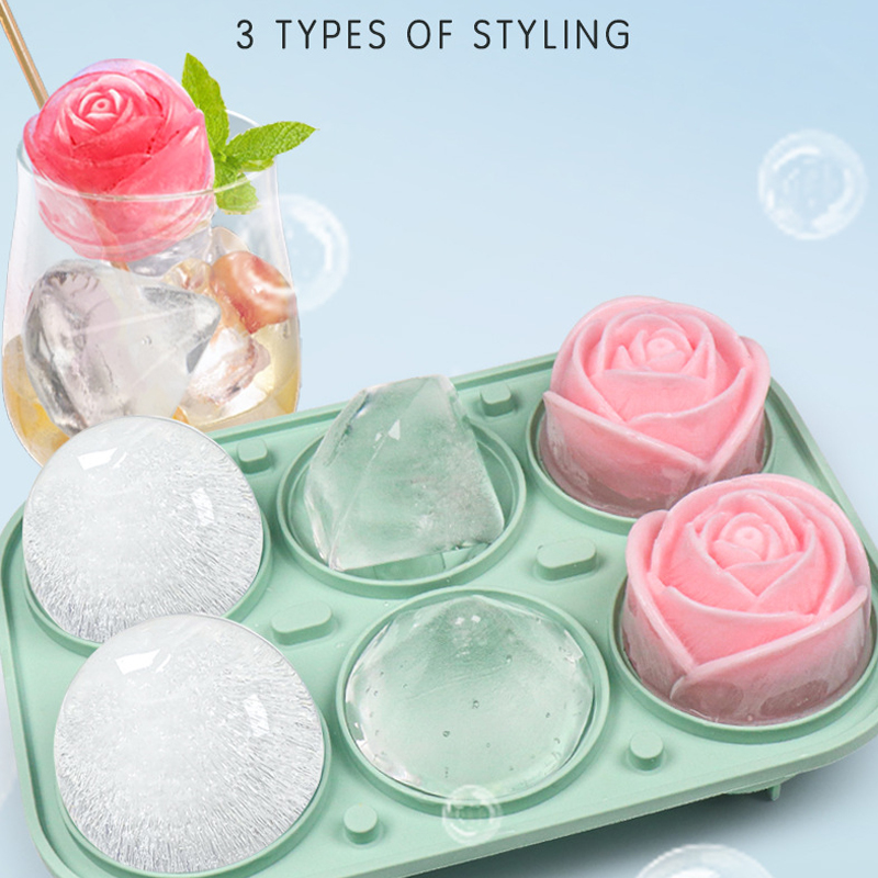 3D Rose Diamond Ronde Ijsblokj - Coaster Mold Round recensie en prijs