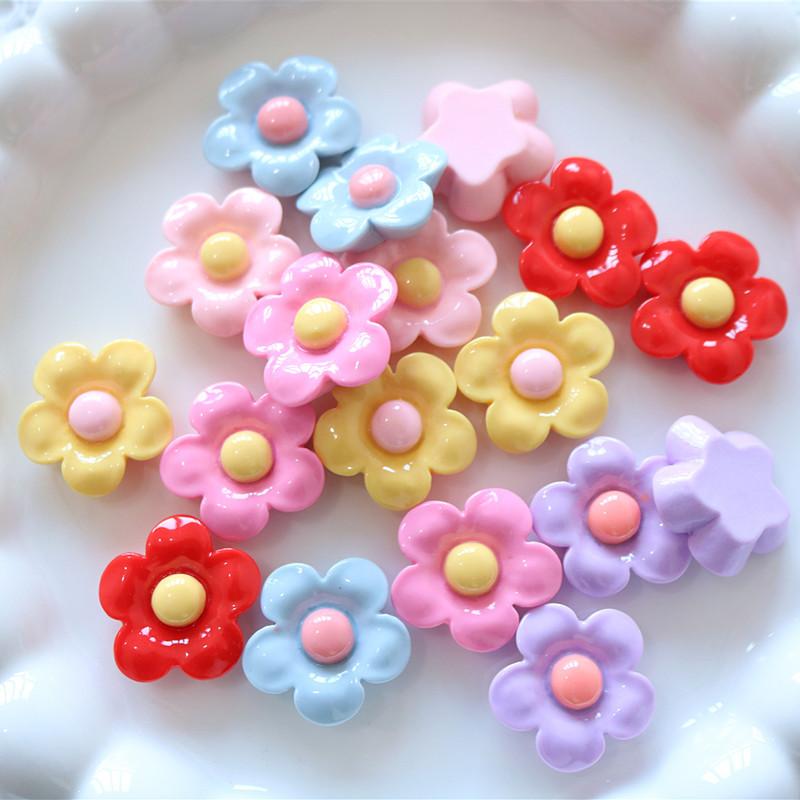 10 STUKS Glanzende 22x22mm Blo - Resin Crafts Diy recensie en prijs