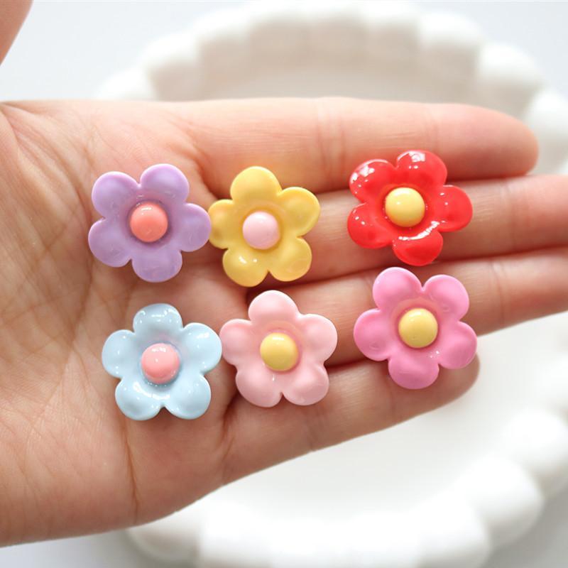10 STUKS Glanzende 22x22mm Blo - Resin Crafts Diy recensie en prijs