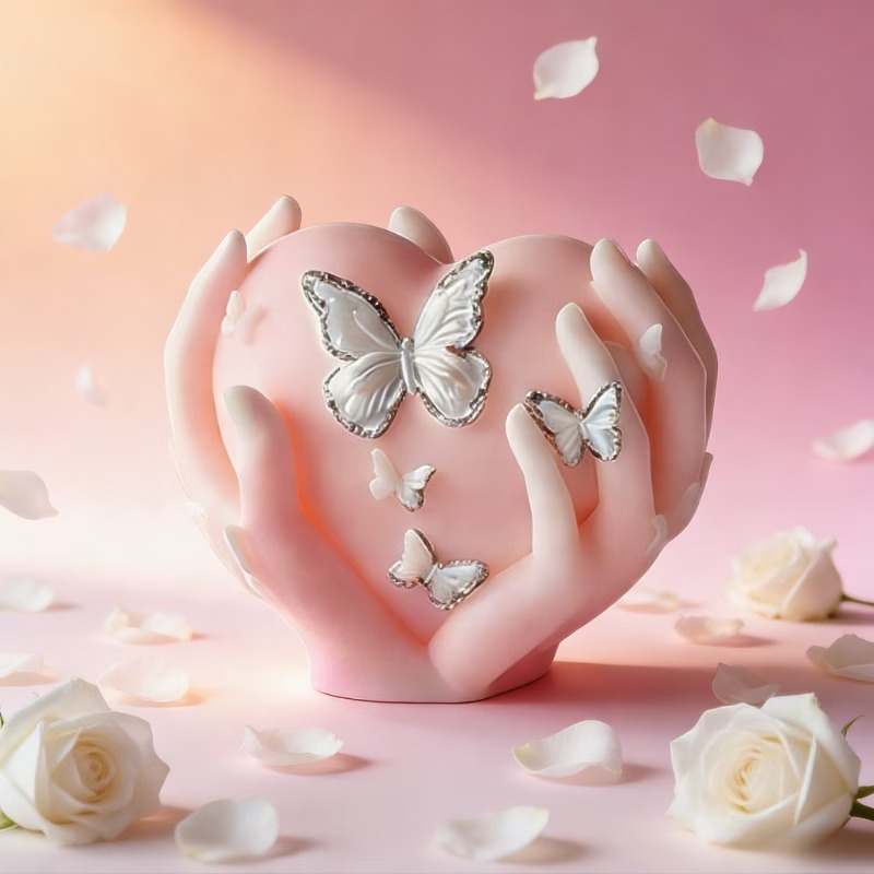Holle handvormige vlinderhartv - Resin Crafts Diy recensie en prijs