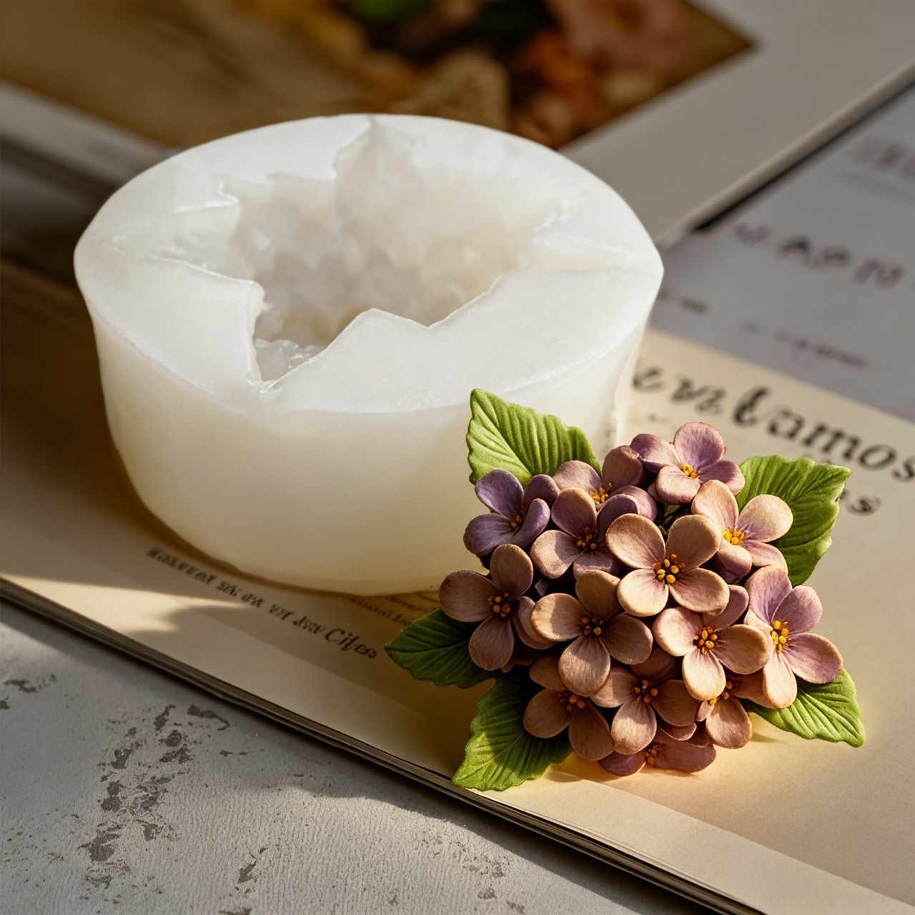 2-delige 3D Rose Lilac Flower  - Resin Craft Ideas recensie en prijs