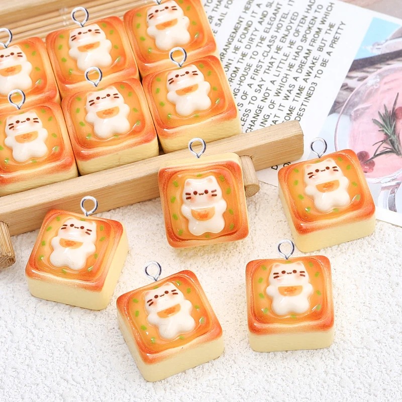 10 stuks Kawaii Kat Toast Broo - Resin Crafts Diy recensie en prijs