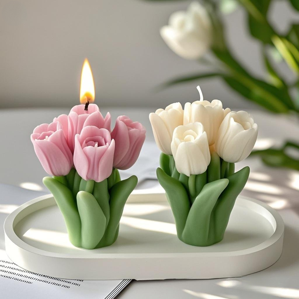 3D Tulp Boeket Siliconen Kaars - Resin Craft Ideas recensie en prijs