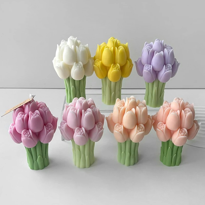 3D Tulp Boeket Siliconen Kaars - Resin Craft Ideas recensie en prijs
