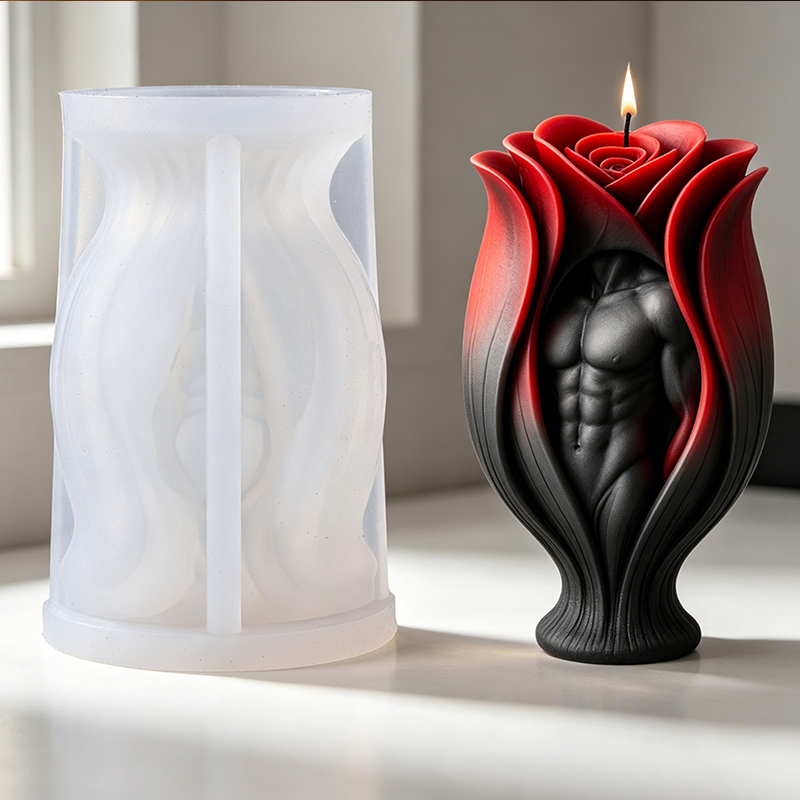 Rose Muscle Man Body Kaars Sil - Resin Craft Ideas recensie en prijs